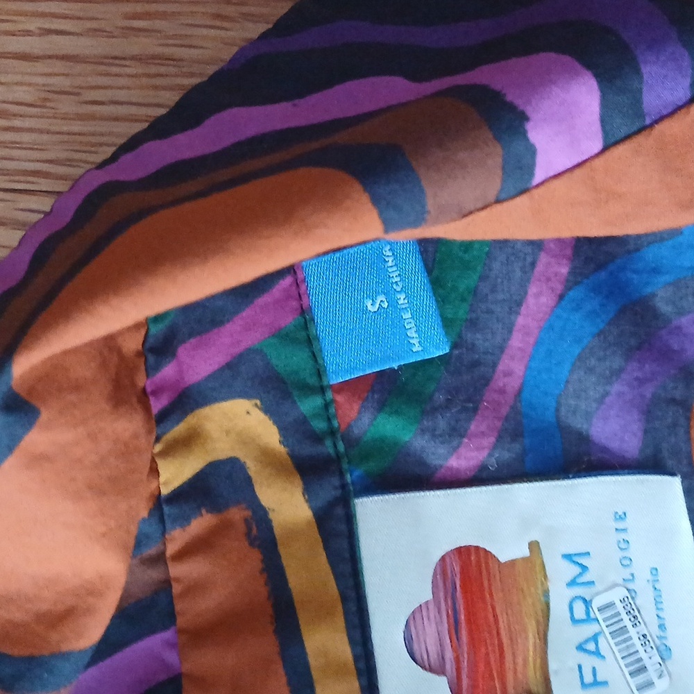 FARM Rio Multicolor Heart Print Mini Dress - Orange, Purple, Pink, Green, Blue - Picture 7 of 12